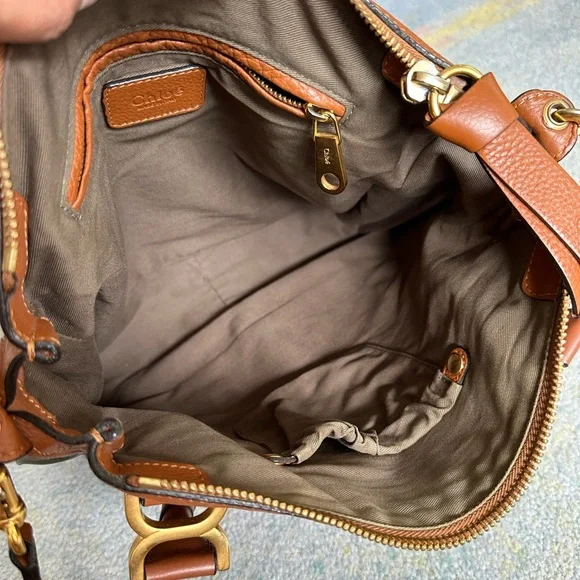 Chloe Medium Satchel in Tan - Picture 4 of 5